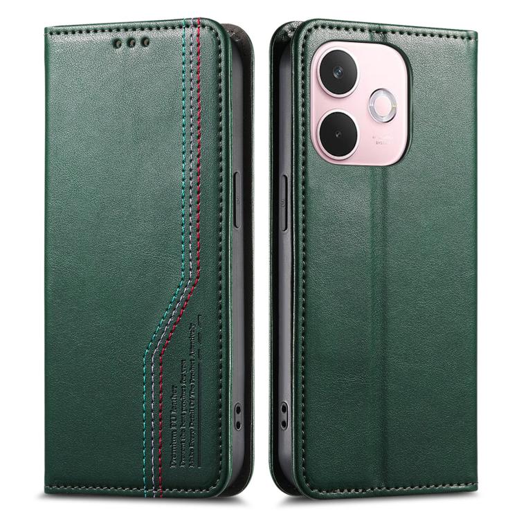 For OPPO Reno13 F Elastic Wristband Magnetic Suction Leather Phone Case