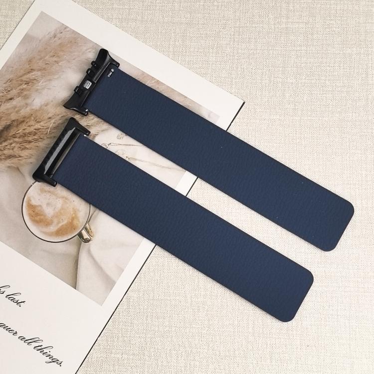 For Huawei Watch D2 Lychee Texture Soft Magnetic Silicone Watch Band