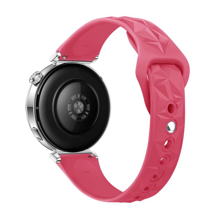 18mm Slim Reverse Buckle Ice Crystal Silicone Watch Band