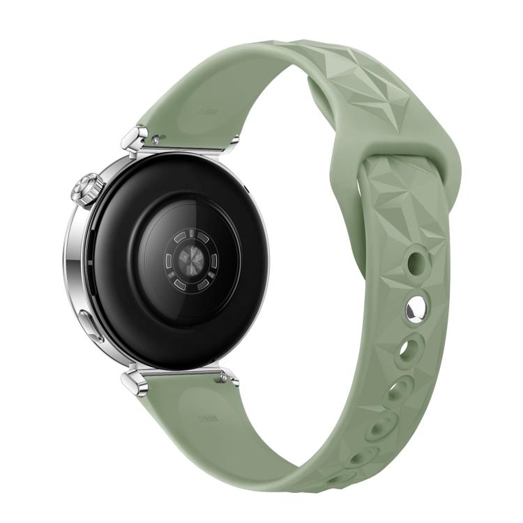 18mm Slim Reverse Buckle Ice Crystal Silicone Watch Band