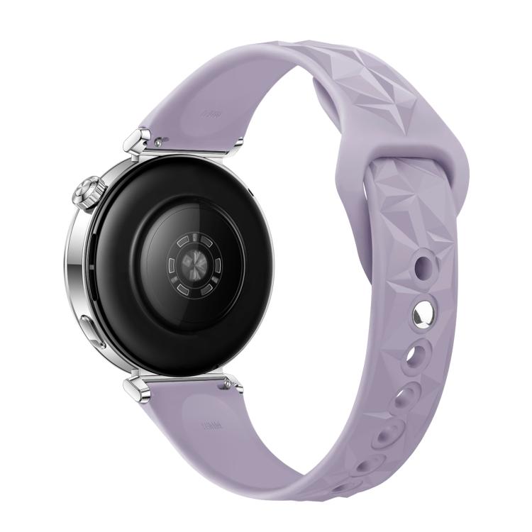 18mm Slim Reverse Buckle Ice Crystal Silicone Watch Band