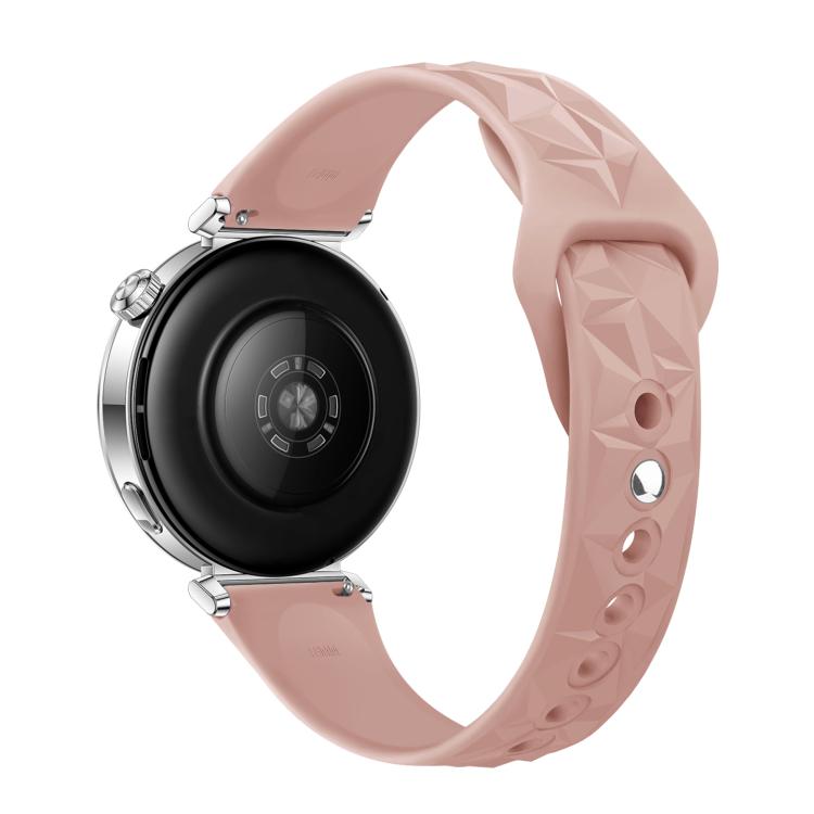 18mm Slim Reverse Buckle Ice Crystal Silicone Watch Band