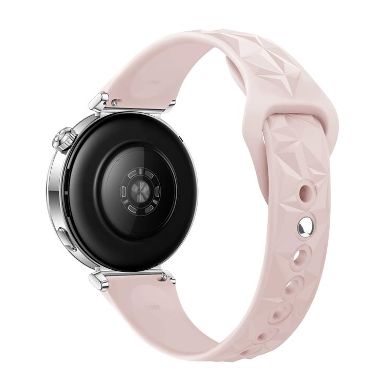 18mm Slim Reverse Buckle Ice Crystal Silicone Watch Band