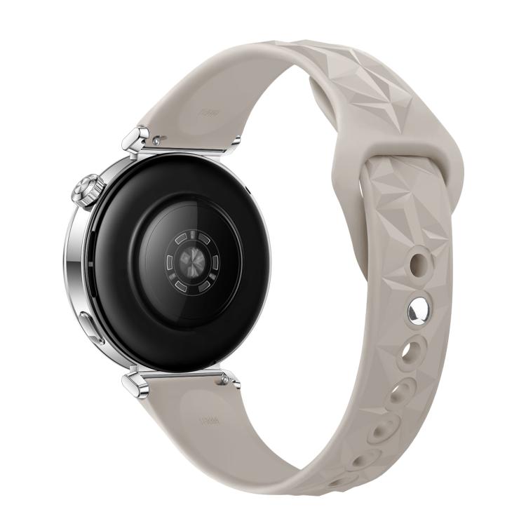 18mm Slim Reverse Buckle Ice Crystal Silicone Watch Band