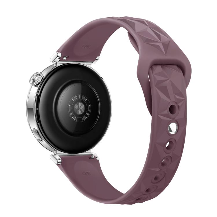 18mm Slim Reverse Buckle Ice Crystal Silicone Watch Band