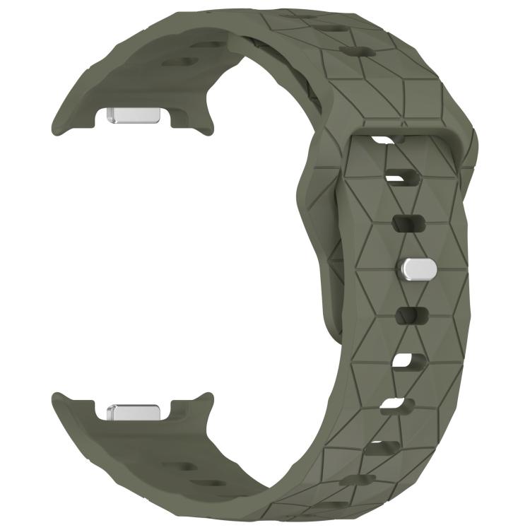 For Samsung Galaxy Watch8 / Watch8 Classic Football Texture Reverse Steel Buckle Silicone Watch Band