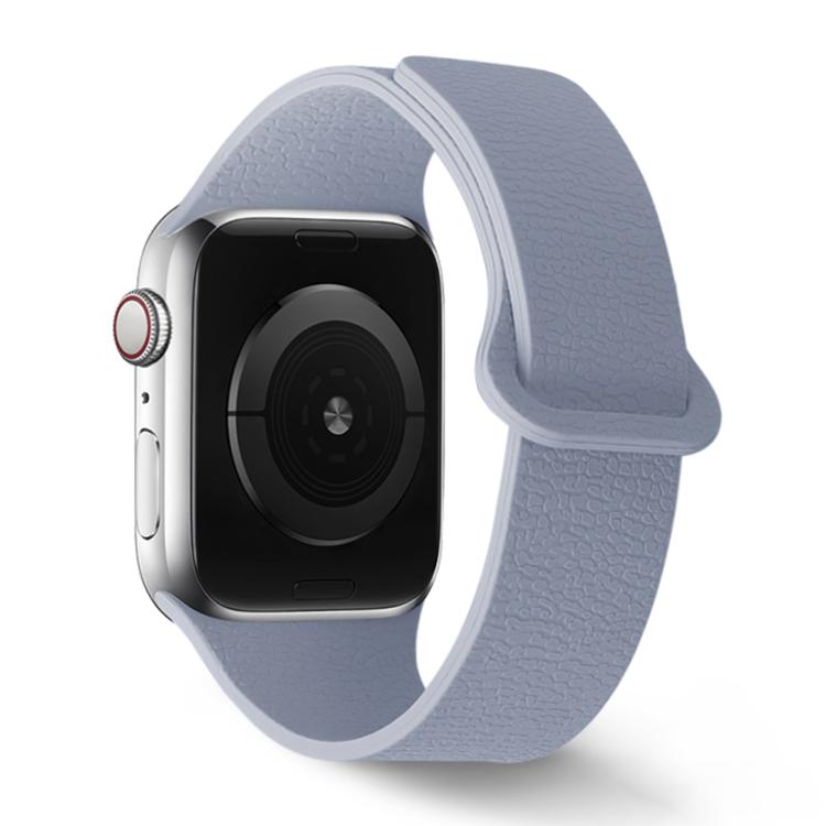 For Apple Watch 46mm / 49mm / 45mm / 44mm Lychee Pattern Magnetic Loop Silicone Watch Band