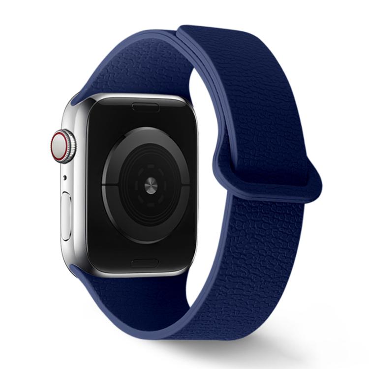 For Apple Watch 46mm / 49mm / 45mm / 44mm Lychee Pattern Magnetic Loop Silicone Watch Band