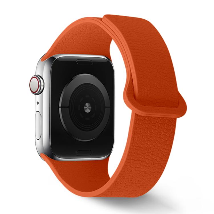 For Apple Watch 42mm / 41mm / 40mm / 38mm Lychee Pattern Magnetic Loop Silicone Watch Band
