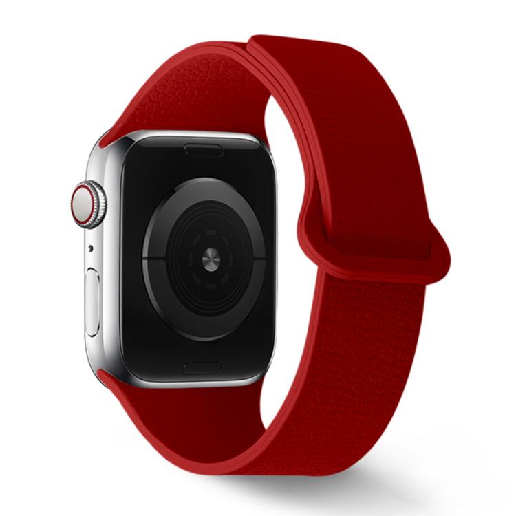 For Apple Watch 42mm / 41mm / 40mm / 38mm Lychee Pattern Magnetic Loop Silicone Watch Band