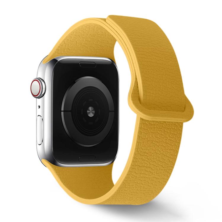 For Apple Watch 42mm / 41mm / 40mm / 38mm Lychee Pattern Magnetic Loop Silicone Watch Band