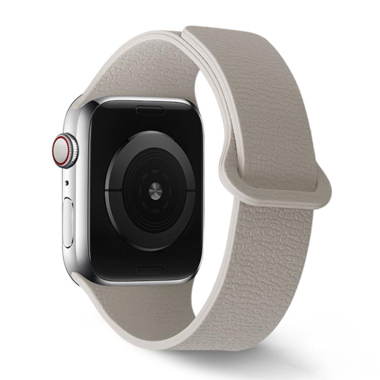 For Apple Watch 42mm / 41mm / 40mm / 38mm Lychee Pattern Magnetic Loop Silicone Watch Band