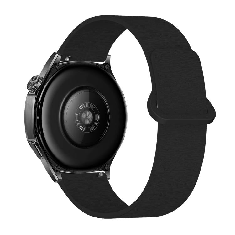 20mm Cloud Wood Grain Reverse Buckle Soft Magnetic Silicone Watch Band