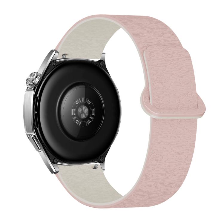 20mm Cloud Wood Grain Reverse Buckle Soft Magnetic Silicone Watch Band