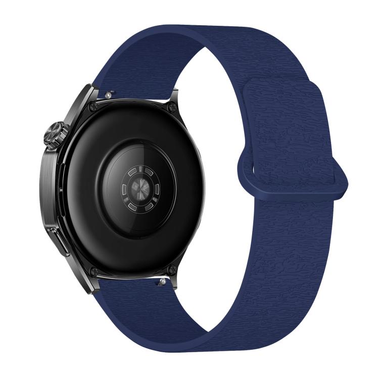 20mm Cloud Wood Grain Reverse Buckle Soft Magnetic Silicone Watch Band