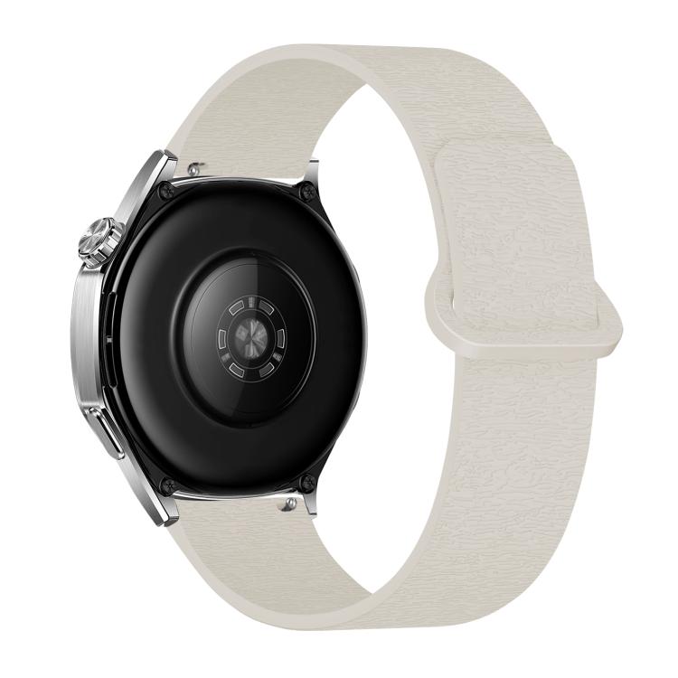 20mm Cloud Wood Grain Reverse Buckle Soft Magnetic Silicone Watch Band
