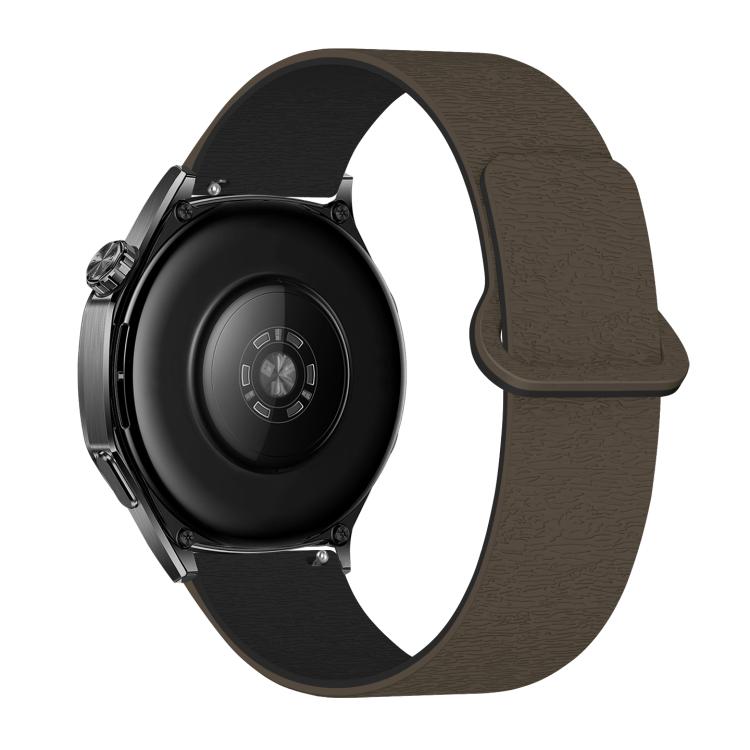 22mm Cloud Wood Grain Reverse Buckle Soft Magnetic Silicone Watch Band