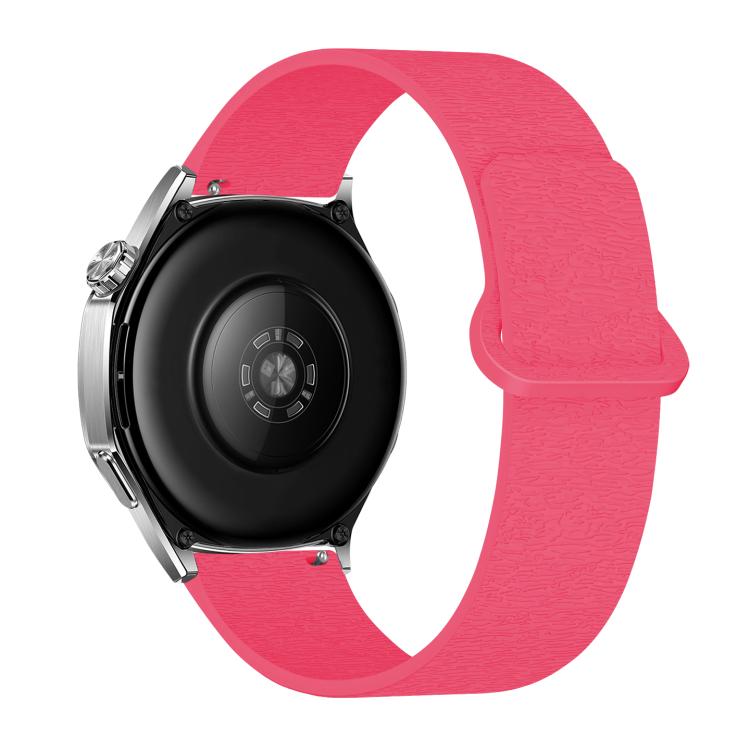 22mm Cloud Wood Grain Reverse Buckle Soft Magnetic Silicone Watch Band