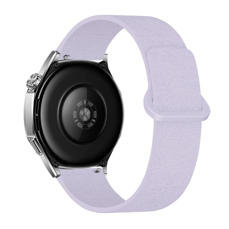 22mm Cloud Wood Grain Reverse Buckle Soft Magnetic Silicone Watch Band