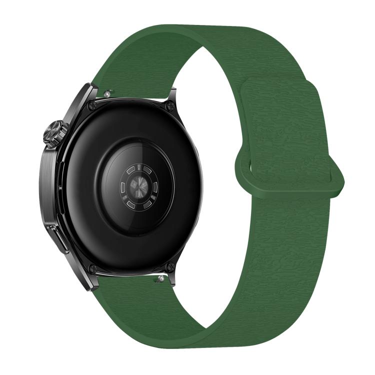 22mm Cloud Wood Grain Reverse Buckle Soft Magnetic Silicone Watch Band