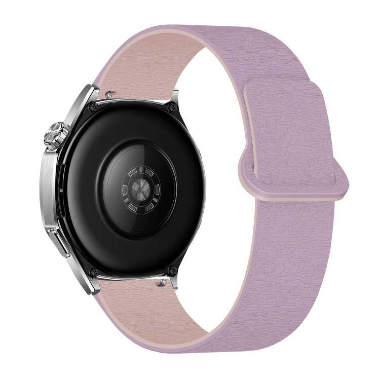 22mm Cloud Wood Grain Reverse Buckle Soft Magnetic Silicone Watch Band