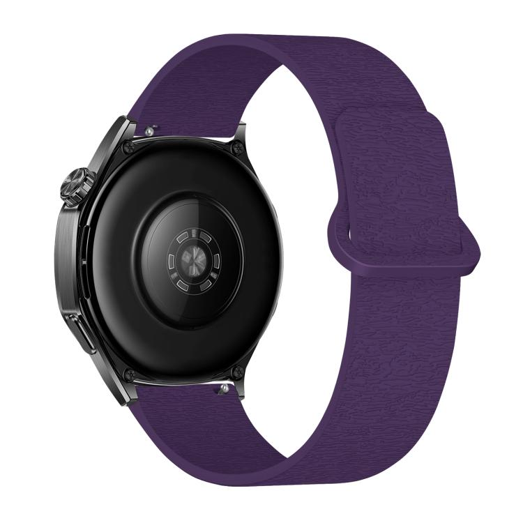 22mm Cloud Wood Grain Reverse Buckle Soft Magnetic Silicone Watch Band
