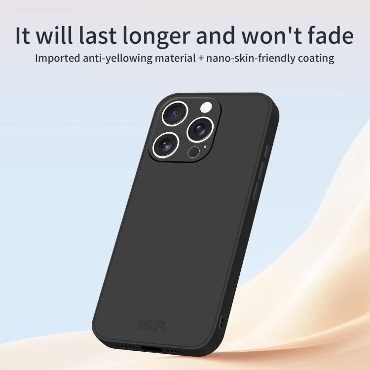 For iPhone 14 Pro Max MOFI Caring Soft Shell Liquid Silicone Skin Feel Phone Case