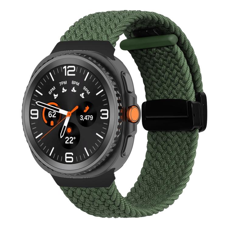 For Samsung Galaxy Watch8 / Watch8 Classic Fold Magnetic Buckle Braided Watch Band