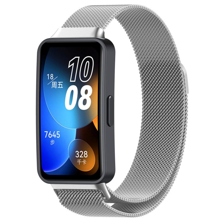 For Huawei Band 10 / 9 / 8 Full Coverage TPU Protective Cover Milanese Magnetic Metal Watch Band