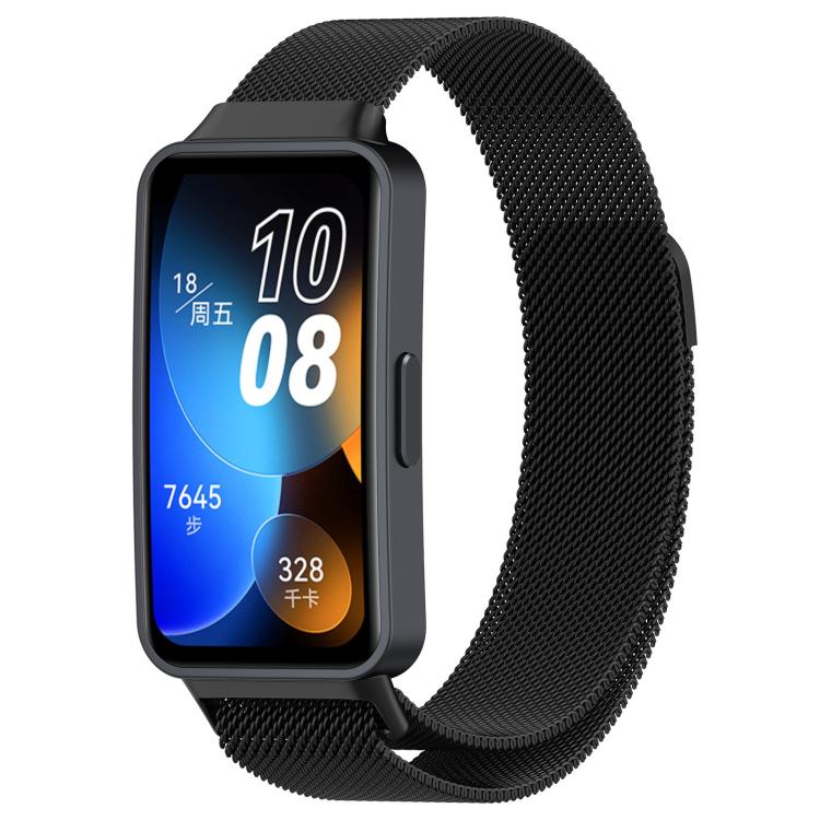 For Huawei Band 10 / 9 / 8 Full Coverage TPU Protective Cover Milanese Magnetic Metal Watch Band