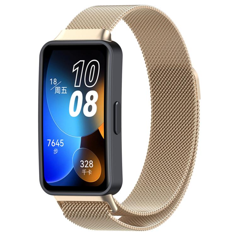 For Huawei Band 10 / 9 / 8 Full Coverage TPU Protective Cover Milanese Magnetic Metal Watch Band