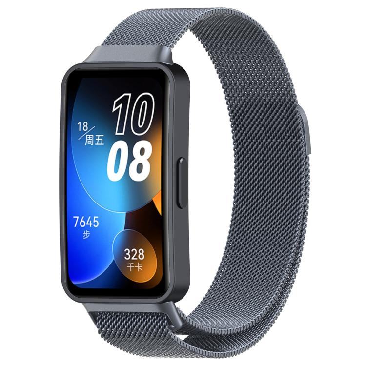 For Huawei Band 10 / 9 / 8 Full Coverage TPU Protective Cover Milanese Magnetic Metal Watch Band