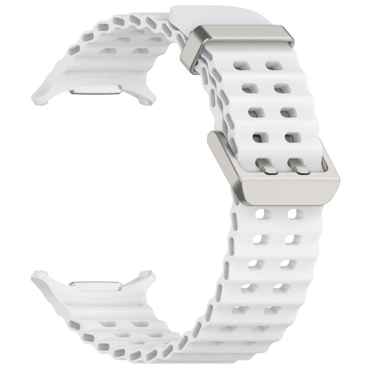 For Samsung Galaxy Watch 47mm / Ultra 2025 Silicone Watch Cover Marine Dual Buckle Silicone Watch Band