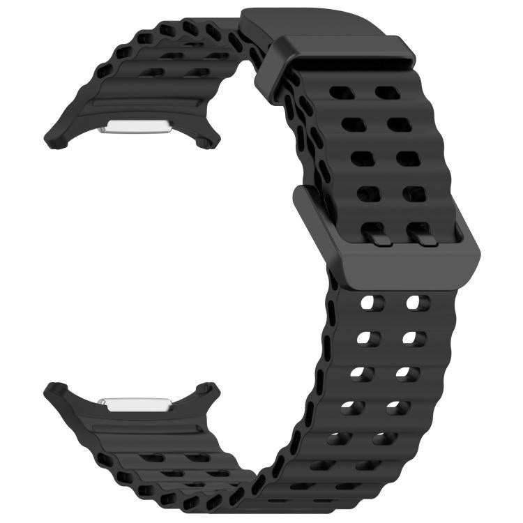 For Samsung Galaxy Watch 47mm / Ultra 2025 Silicone Watch Cover Marine Dual Buckle Silicone Watch Band
