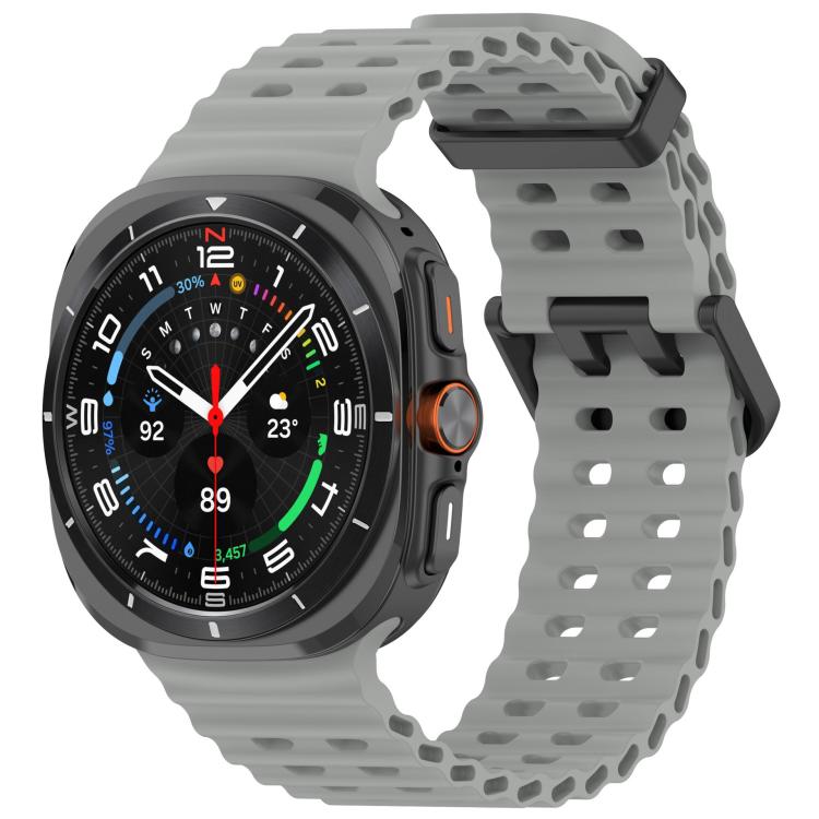 For Samsung Galaxy Watch 47mm / Ultra 2025 Silicone Watch Cover Marine Dual Buckle Silicone Watch Band