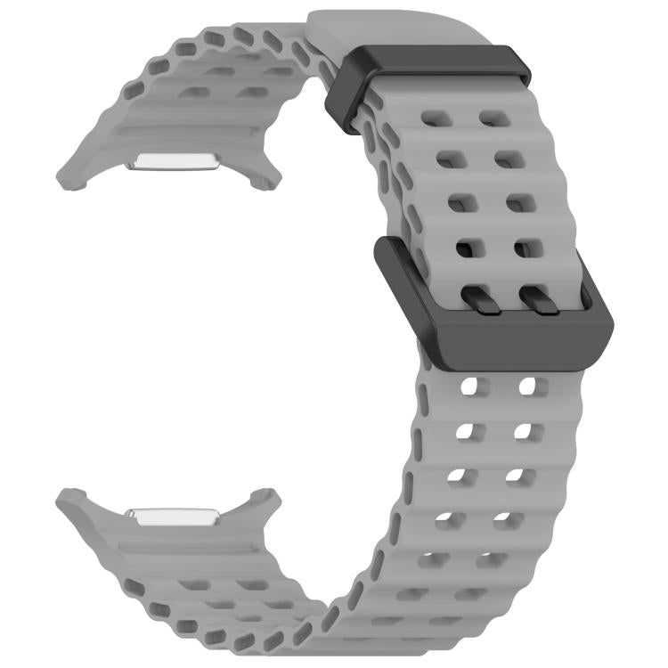 For Samsung Galaxy Watch 47mm / Ultra 2025 Silicone Watch Cover Marine Dual Buckle Silicone Watch Band