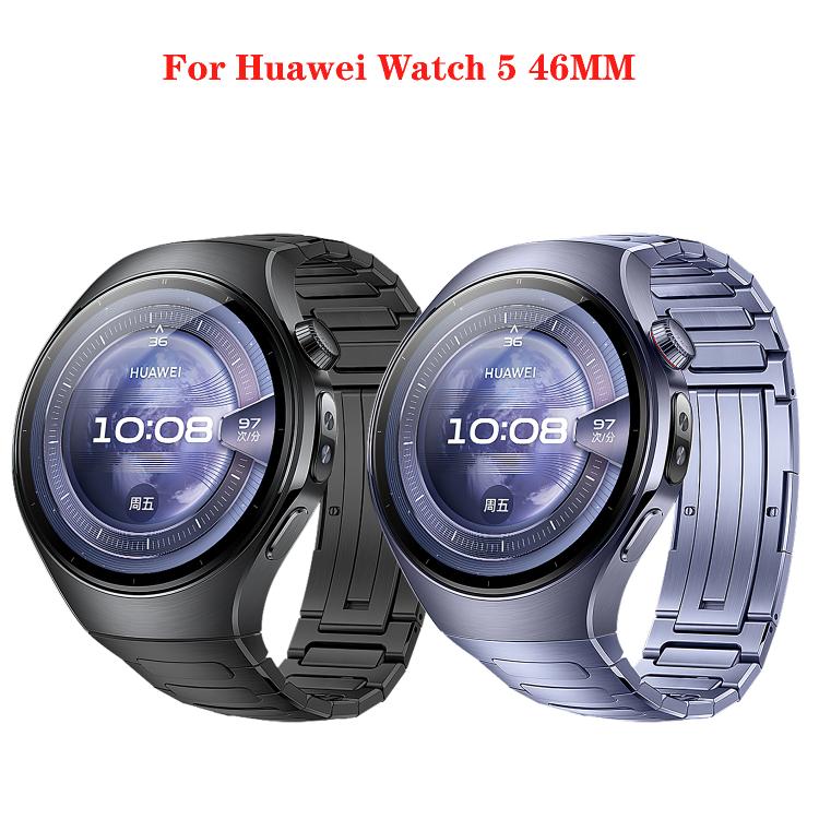 For Huawei Watch 5 46mm I-Shaped Titanium Alloy Metal Watch Band