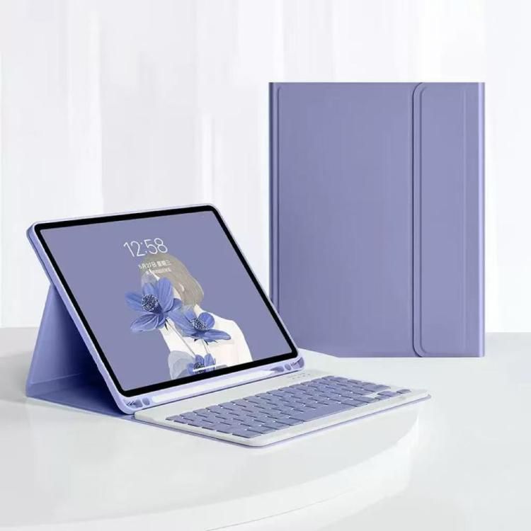 For Samsung Galaxy Tab A9+ Tablet Case with Bluetooth Keyboard - Lavender