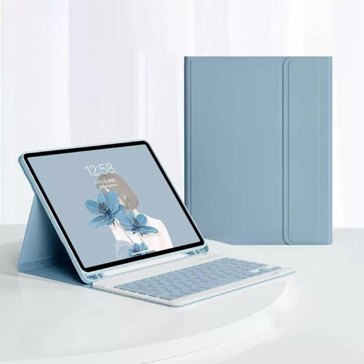 For Samsung Galaxy Tab A9+ Tablet Case with Bluetooth Keyboard - Dusty Blue