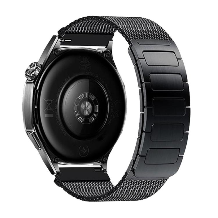 22mm Woven I-Shaped Metal Stainless Steel Magnetic Watch Band