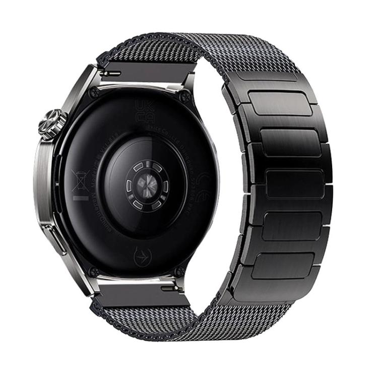 22mm Woven I-Shaped Metal Stainless Steel Magnetic Watch Band