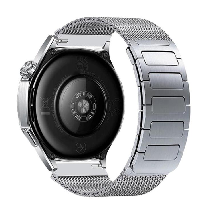 22mm Woven I-Shaped Metal Stainless Steel Magnetic Watch Band