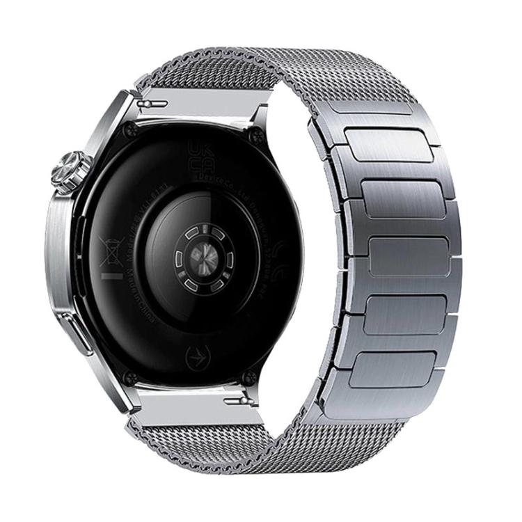 22mm Woven I-Shaped Metal Stainless Steel Magnetic Watch Band