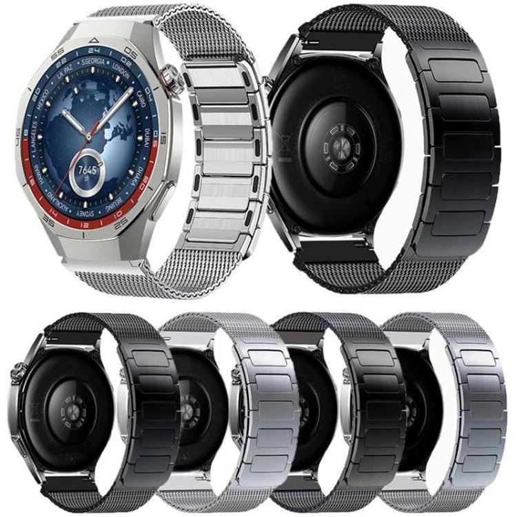 20mm Woven I-Shaped Metal Stainless Steel Magnetic Watch Band