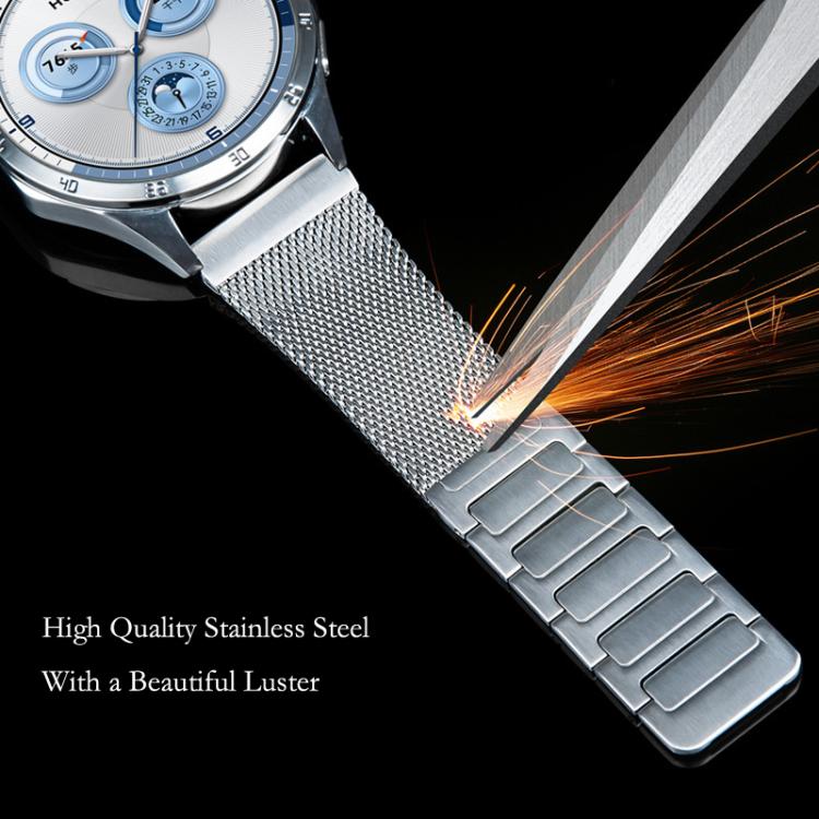 20mm Woven I-Shaped Metal Stainless Steel Magnetic Watch Band