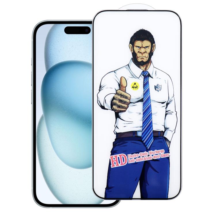 For iPhone 15 Plus Gorilla Explosion-Proof Anti-Fingerprint HD Tempered Glass Film
