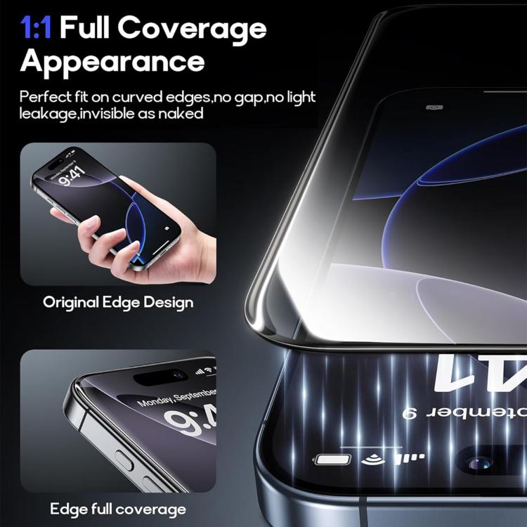 For iPhone 15 Pro Max Gorilla Explosion-Proof Anti-Fingerprint HD Tempered Glass Film