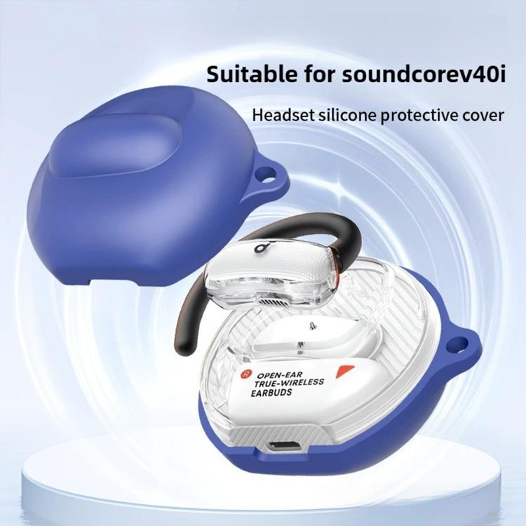 For Soundcore V40i Solid Color Silicone Earphone Protective Cover