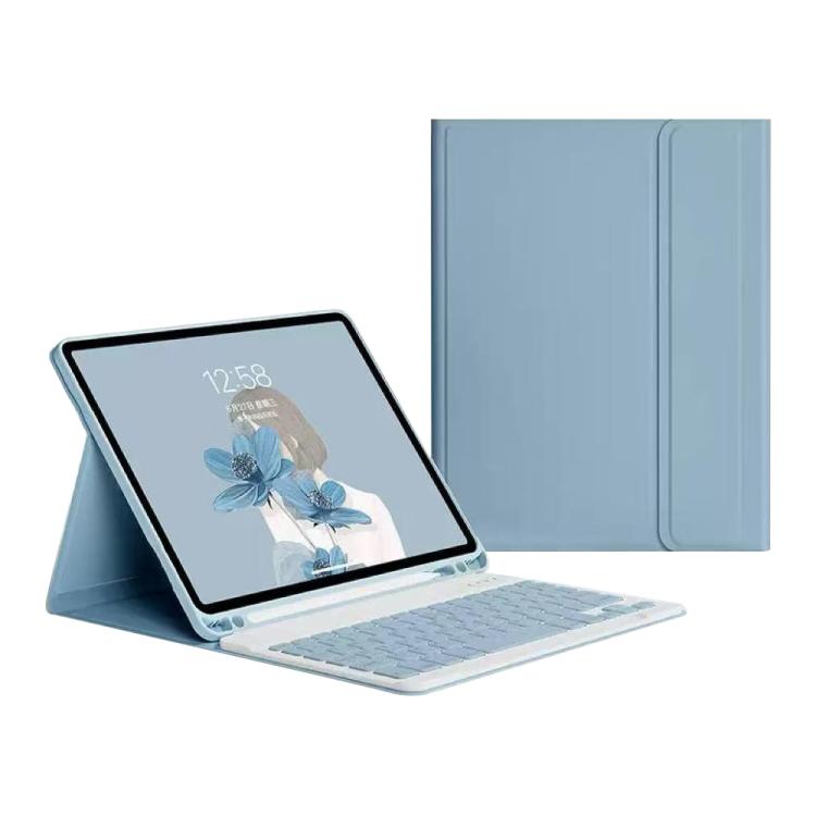 For Samsung Tab S10 FE+ 13.1 Bluetooth Keyboard Tablet Case - Dusty Blue