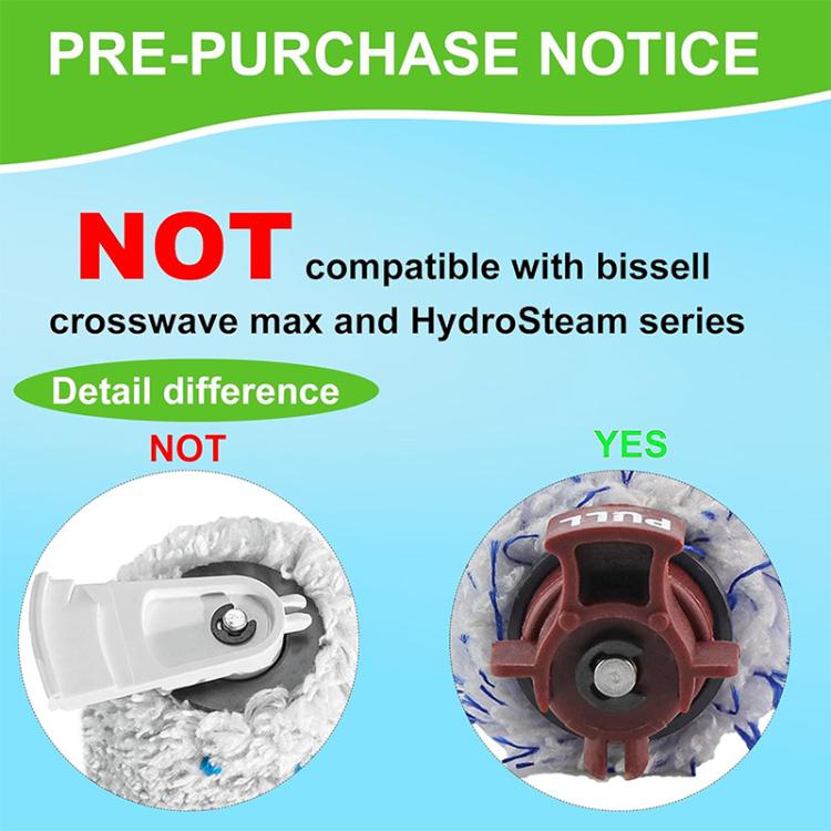 JUNSUNMAY 2pcs Replacement Brush Roll for Bissell CrossWave Vacuum Cleaner 1866 / 1868, Style:Carpet Brush